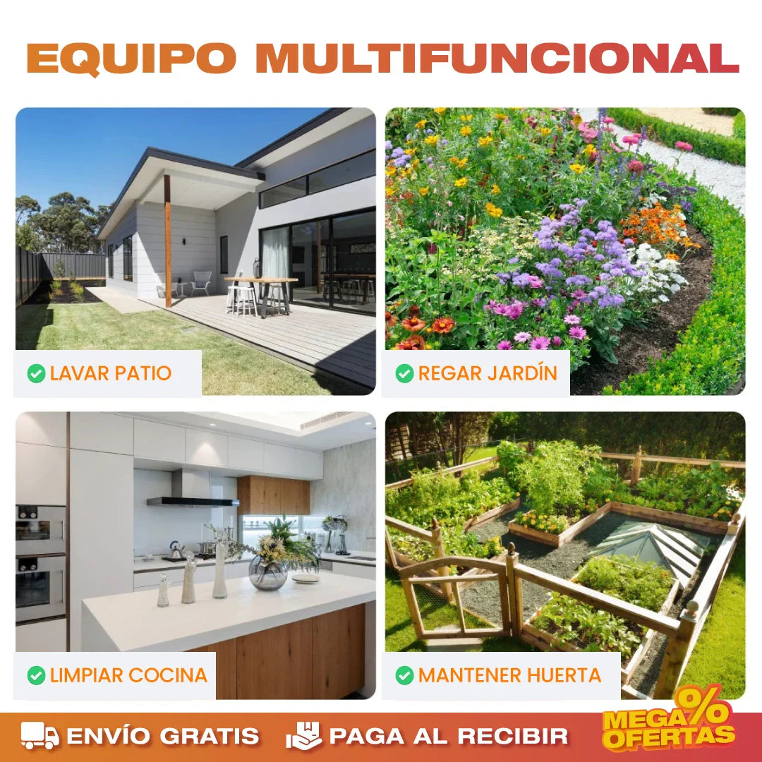 HIDROLAVADORA INALÁMBRICA DE ALTA PRESIÓN – ¡POTENCIA MÁXIMA Y LIMPIEZA SIN LÍMITES!