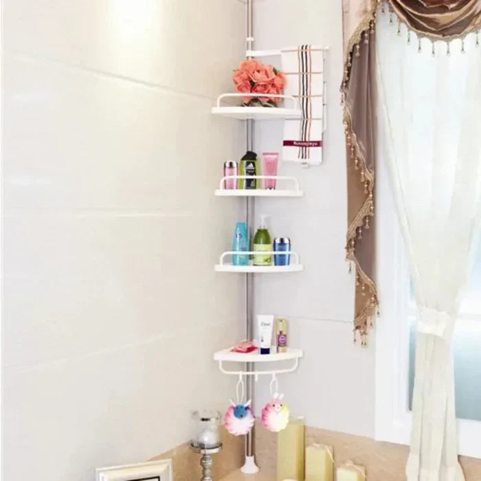 ORGANIZADOR ESQUINERO AJUSTABLE – TRANSFORMA TU BAÑO EN SEGUNDOS