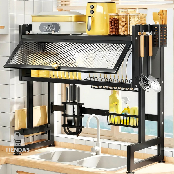 ESCURRIDOR DE PLATOS GRANDE EN ACERO INOXIDABLE - 50% DESCUENTO HOY