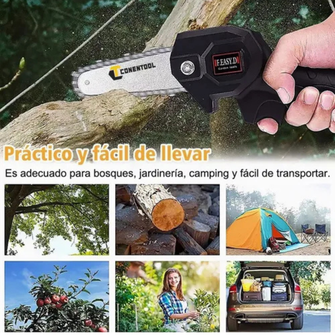 MOTOSIERRA INALÁMBRICA POWERMAX™ – ¡CORTE PRECISO + 1 BATERÍA DE REGALO!