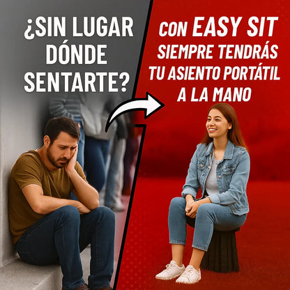 Taburete Plegable Portátil EasySit™ – Promoción 2x1 (¡Paga 1 y Lleva 2!)