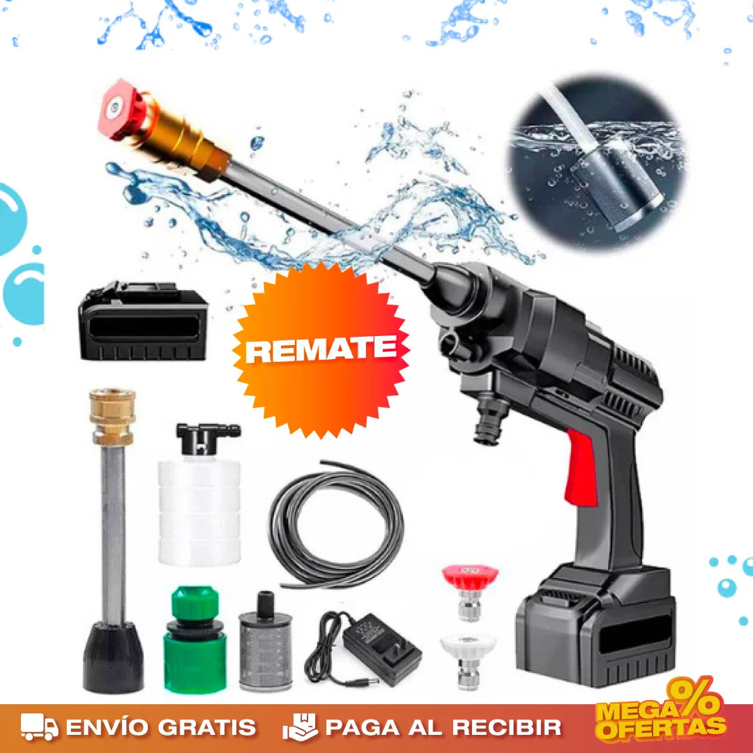 HIDROLAVADORA INALÁMBRICA DE ALTA PRESIÓN – ¡POTENCIA MÁXIMA Y LIMPIEZA SIN LÍMITES!