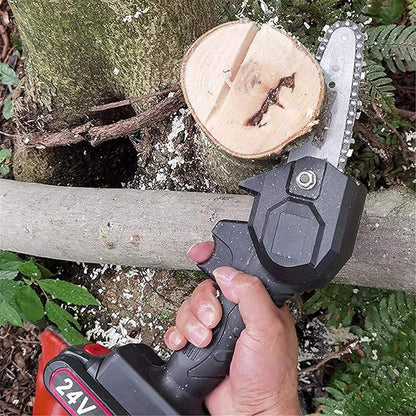 MOTOSIERRA INALÁMBRICA POWERMAX™ – ¡CORTE PRECISO + 1 BATERÍA DE REGALO!