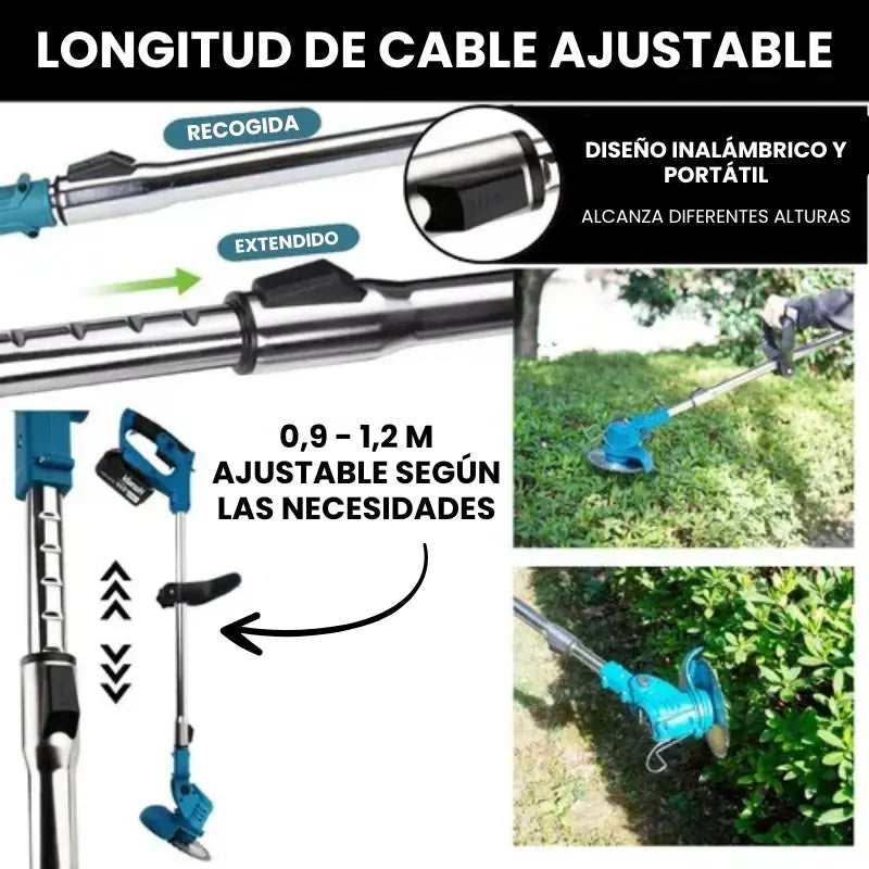 GUADAÑA INALÁMBRICA TURBOBLADE™ [ULTRA POTENTE] + [2 BATERÍAS RECARGABLES] – POTENCIA MÁXIMA SIN CABLES