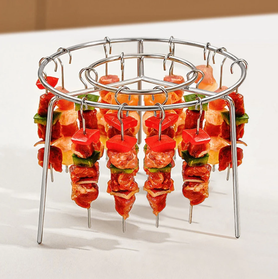 PARRILLA VERTICAL DE ACERO INOXIDABLE – PRACTICIDAD Y SABOR IRRESISTIBLE EN TU FREIDORA DE AIRE