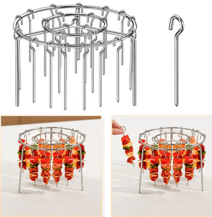 PARRILLA VERTICAL DE ACERO INOXIDABLE – PRACTICIDAD Y SABOR IRRESISTIBLE EN TU FREIDORA DE AIRE