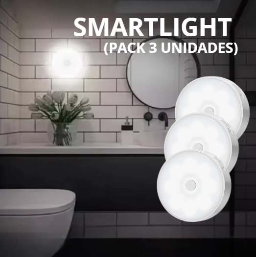SMARTLIGHT – LUZ LED INTELIGENTE RECARGABLE PARA ILUMINAR DONDE QUIERAS (PACK 3 UNIDADES)