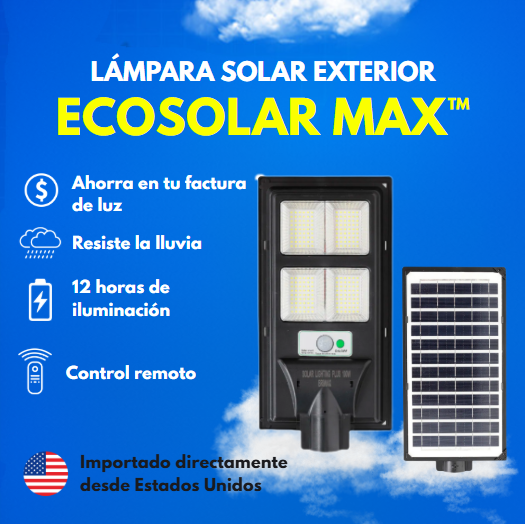 ECOSOLAR MAX™ – LÁMPARA SOLAR EXTERIOR (¡ILUMINA GRATIS PARA SIEMPRE!) + 🎁 REGALO EXCLUSIVO: 1X LINTERNA TÁCTICA PROFESIONAL