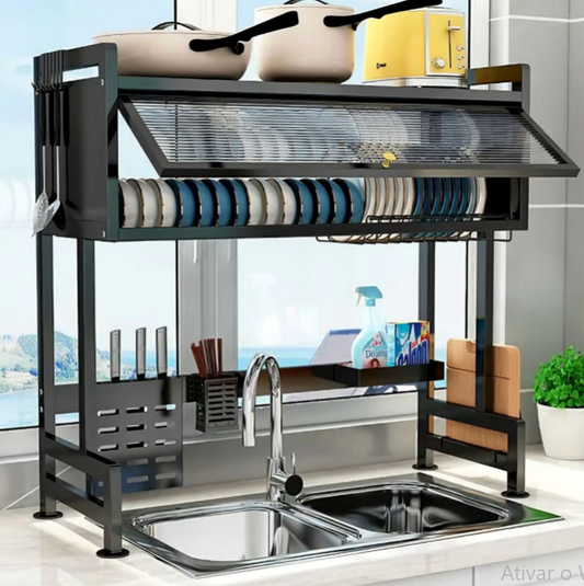 55% OFF | ESCURRIDOR DE PLATOS GRANDE EN ACERO INOXIDABLE | 55% DE DESCUENTO HOY!!!