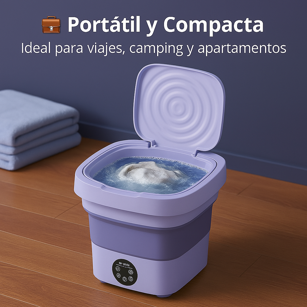 LAVAFÁCIL COMPACTA – MINI LAVADORA PORTÁTIL CON 50% DE DESCUENTO POR TIEMPO LIMITADO 🚀