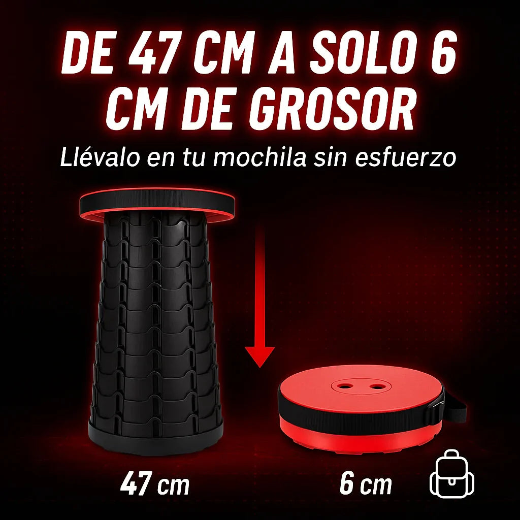 Taburete Plegable Portátil EasySit™ – Promoción 2x1 (¡Paga 1 y Lleva 2!)