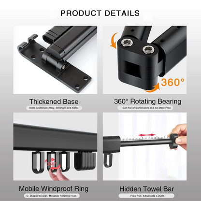 TENDEDERO DE ROPA PLEGABLE 360° ¡SECA TODO SIN OCUPAR ESPACIO!