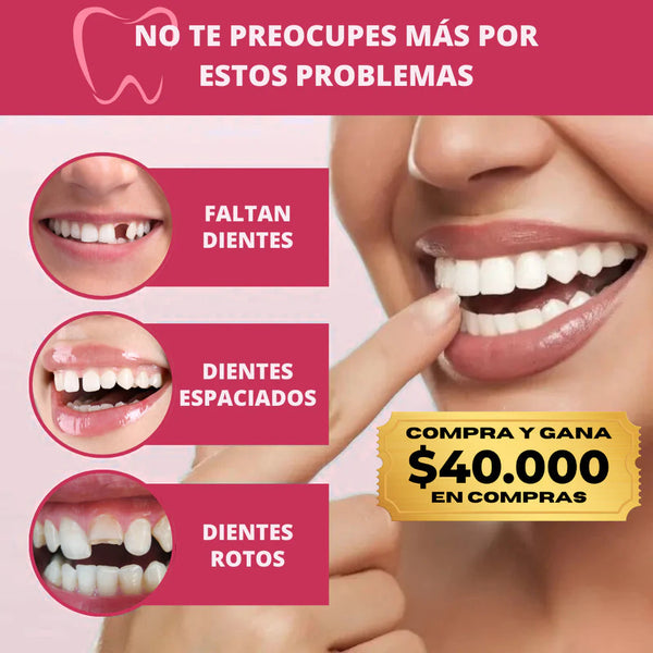 CARILLAS DENTALES SNAP-ON SMILE – SONRISA MÁS ATRACTIVA AL INSTANTE (COMPRA Y GANA)