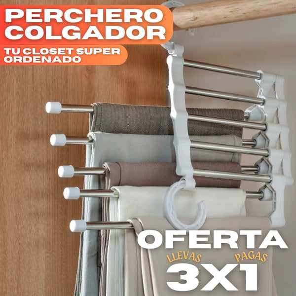 PERCHERO ESPACIOMAX™ – KIT CON 3 UNIDADES: MÁS ESPACIO, MÁS ORDEN, MÁS TRANQUILIDAD.