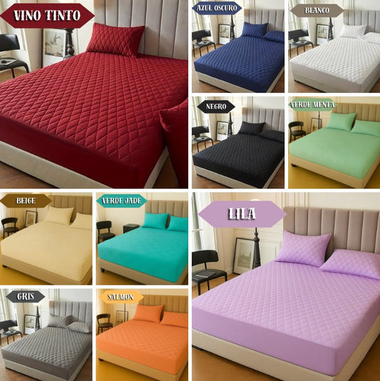 ¡SOLO POR HOY! PROTECTOR DE COLCHÓN 100% IMPERMEABLE PREMIUM + FUNDAS DE REGALO INCLUIDAS 🎁