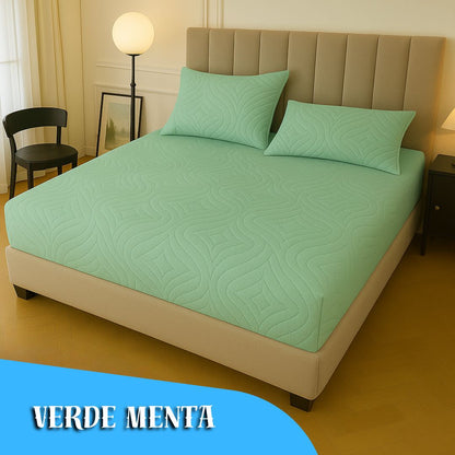 ¡SOLO POR HOY! PROTECTOR DE COLCHÓN 100% IMPERMEABLE PREMIUM + FUNDAS DE REGALO INCLUIDAS 🎁