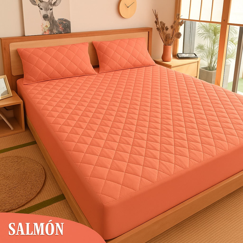 ¡SOLO POR HOY! PROTECTOR DE COLCHÓN 100% IMPERMEABLE PREMIUM + FUNDAS DE REGALO INCLUIDAS 🎁